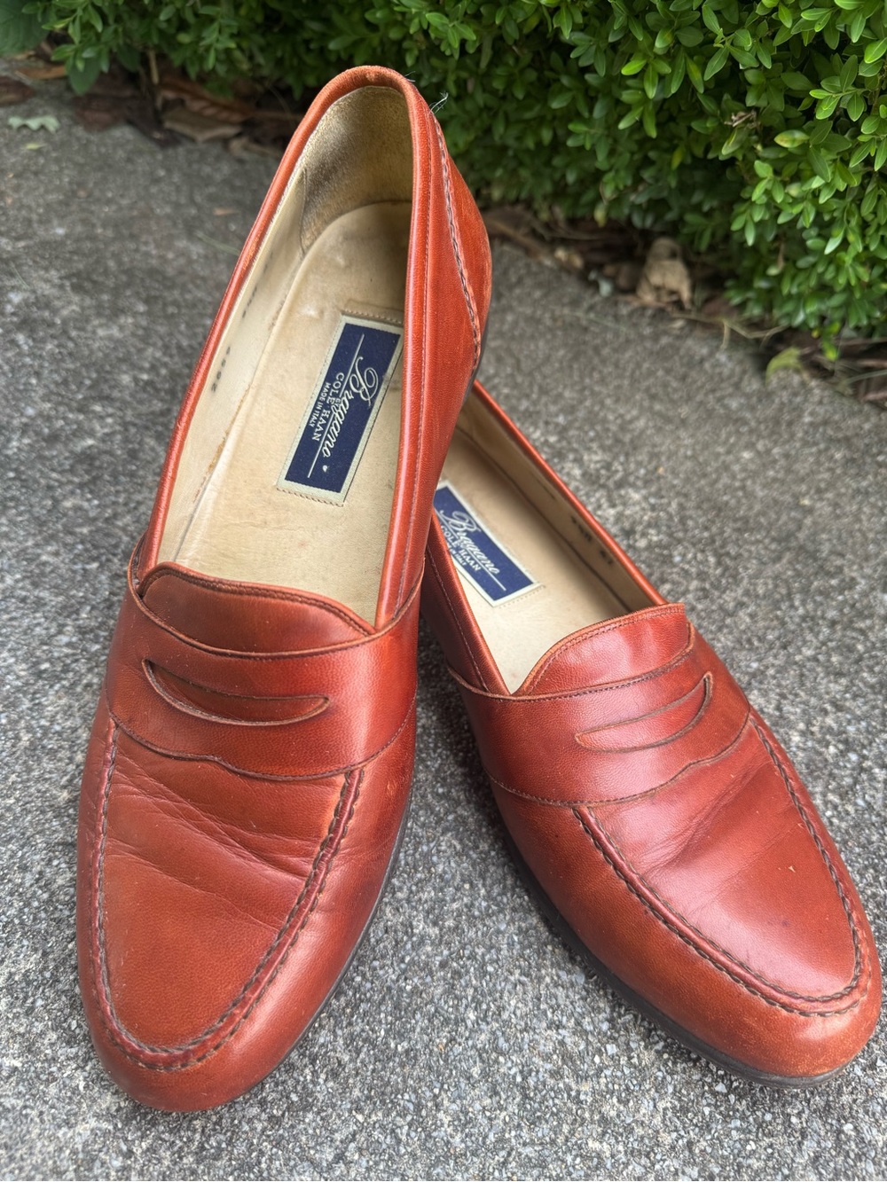 Bragano by Cole Haan Cognac Tan Italian Leather Penny Loafers 9.5M Style 2659 - Picture 16 of 16